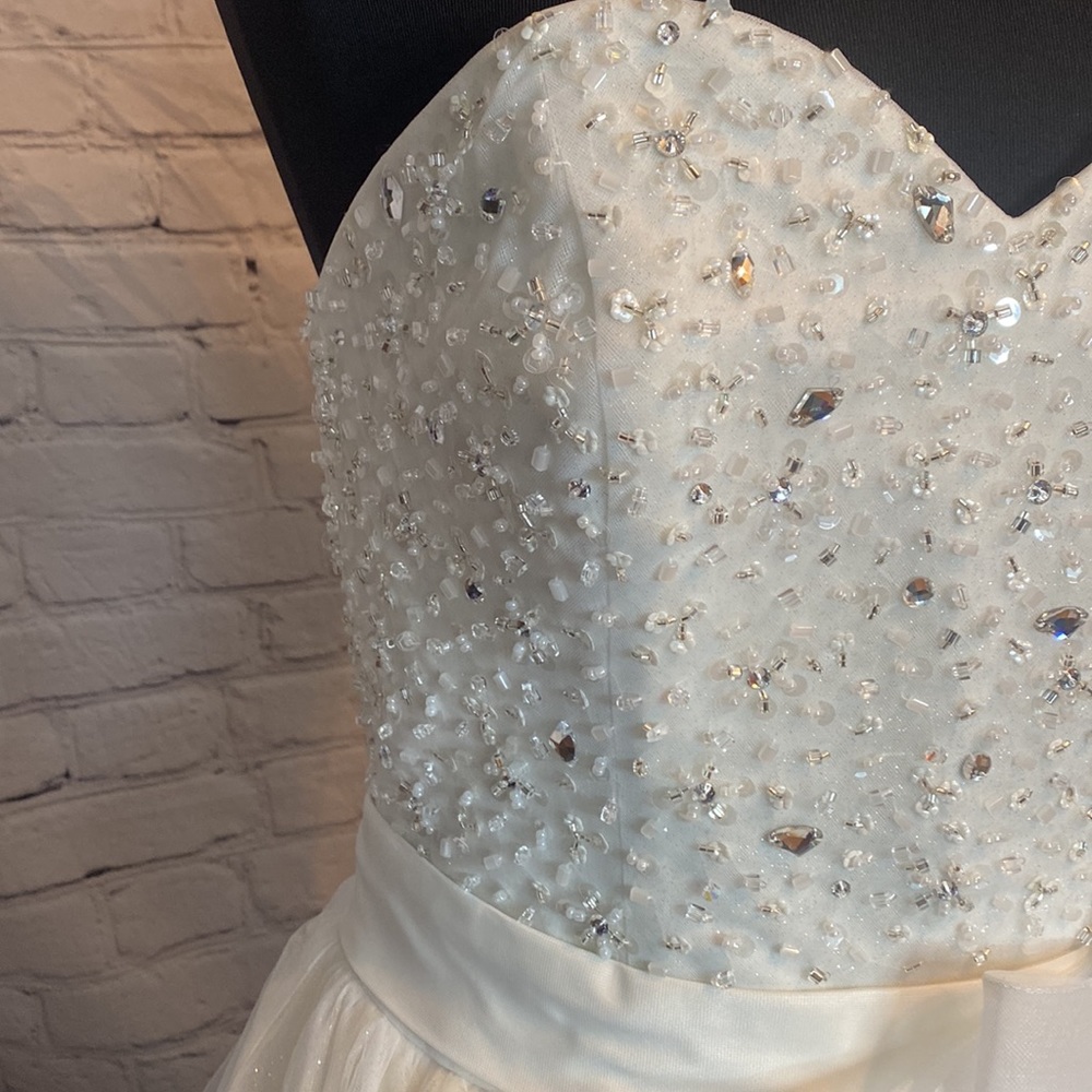 Fairytale Weddings Alfred Angelo Ivory Cinderella Ballgown Wedding Dress Size 10 - Picture 6 of 16